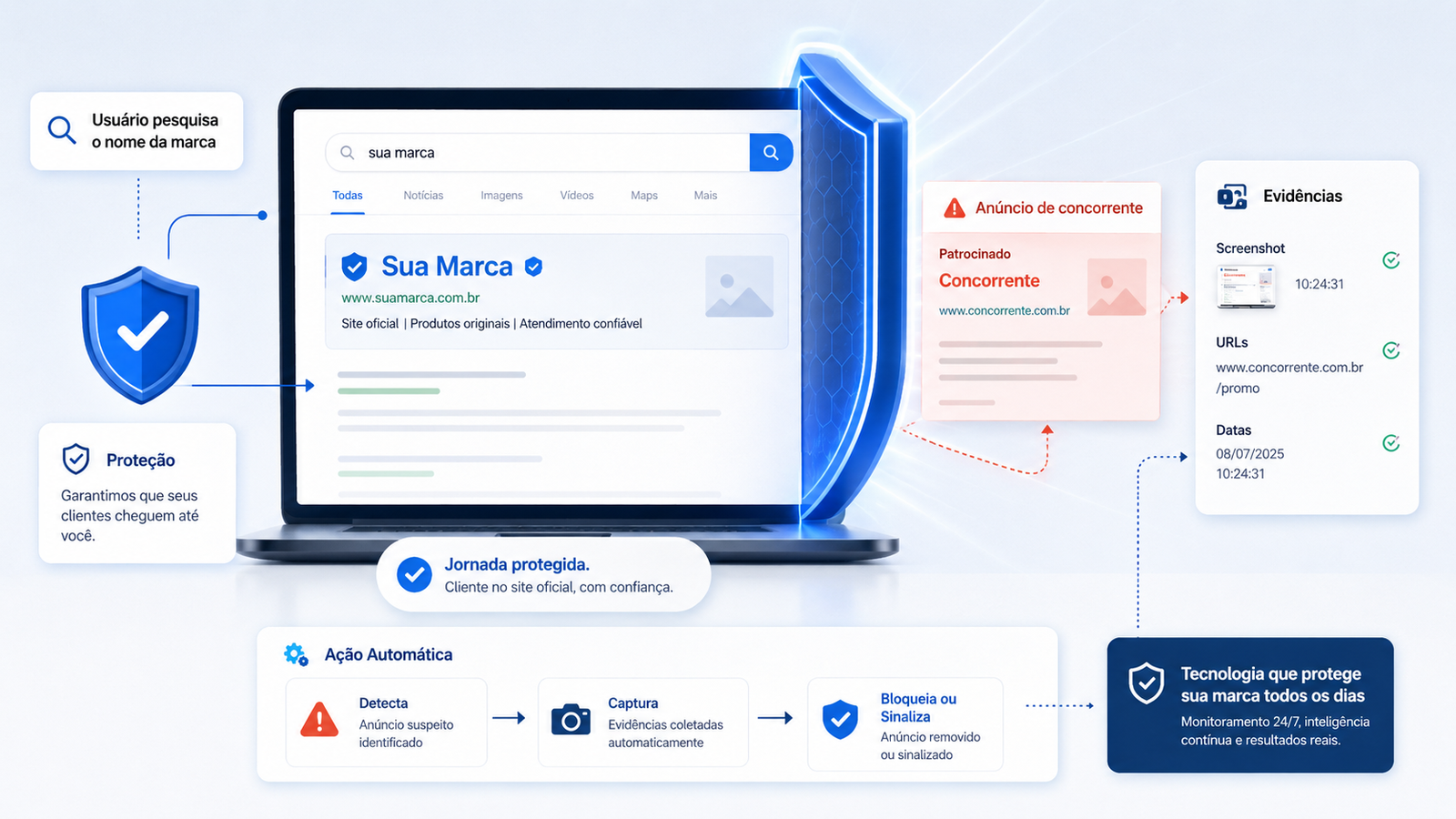 Sistema de proteção de marca